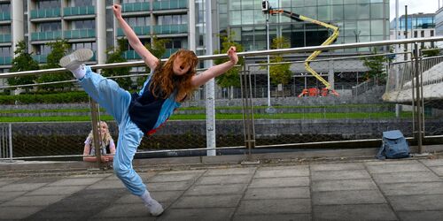 Jessie Thompson in movement at Spencer Dock