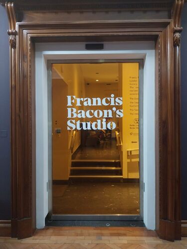 Door to gallery exhibit 'Francis Bacon's Studio'