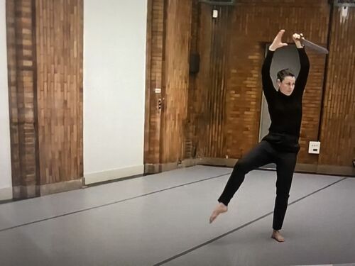 Aoife McAtamney in movement in a studio