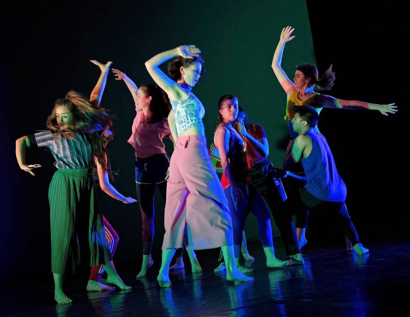 A group of dancers in motion