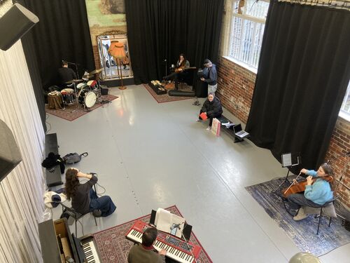 People located in the studio space