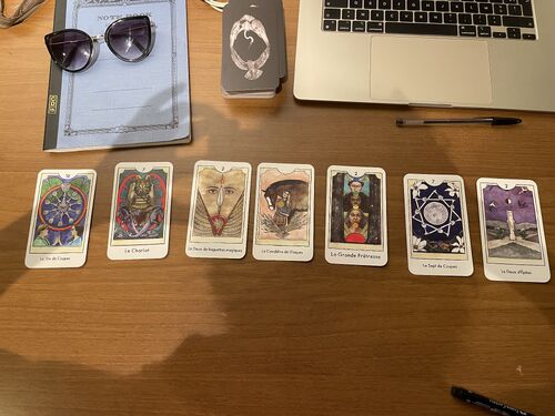 7 tarot cards in a row